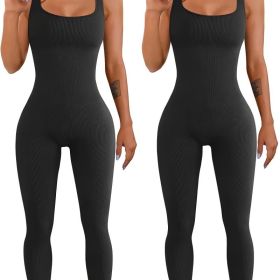 Women's Suspender Tank Top Tights (Option: Black black-S)
