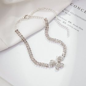 Creative Butterfly Anklet Beach Ornament Women (Option: Silver)