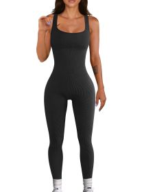 Women's Suspender Tank Top Tights (Option: Black-S)