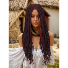 Braid Wig - 28 Inches Synthetic Hand Braided Wig For Black Women  Only Supports Self-pickup. (Option: 53999J)