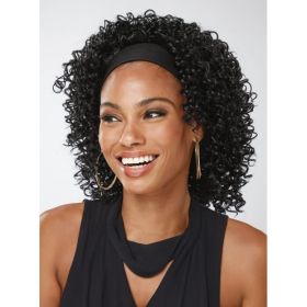Self-pickup Especially Yours Curly Headband Wig Shoulder-Length Layers Of Natural Spiral Curls With Full, Bouncy Volume, Comfy Stretch Band Runwa (Option: 1B)