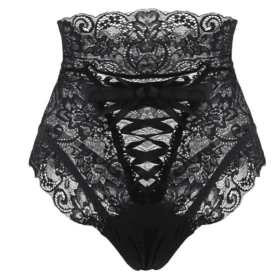 Sexy Panties Women High Waist Lace Thongs Underwear (size: M)