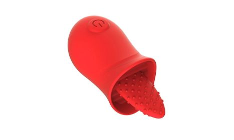 Powerful 10 Speeds Clit Licking Massager Tongue G spot Vibrator Sex Toy (Color: Red)