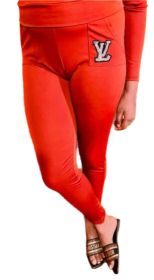 Two Pieces Set Sexy Outfits Long Sleeve & Long Pants Pullover Tracksuit With Pockets (Color: Brown, size: medium)