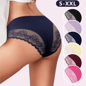 6 Packs Multi-Color Sexy Lace Triangle Panties Low Elastic Waist Fashion Women'S Hip Lifting Underwear Patchwork Lace (Color: 6 Packs Multi Color, size: XL)