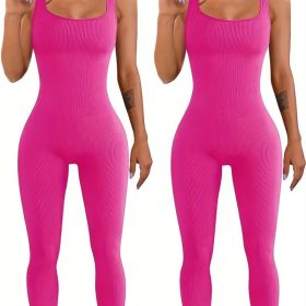 Women's Suspender Tank Top Tights (Option: Pink pink-2XL)